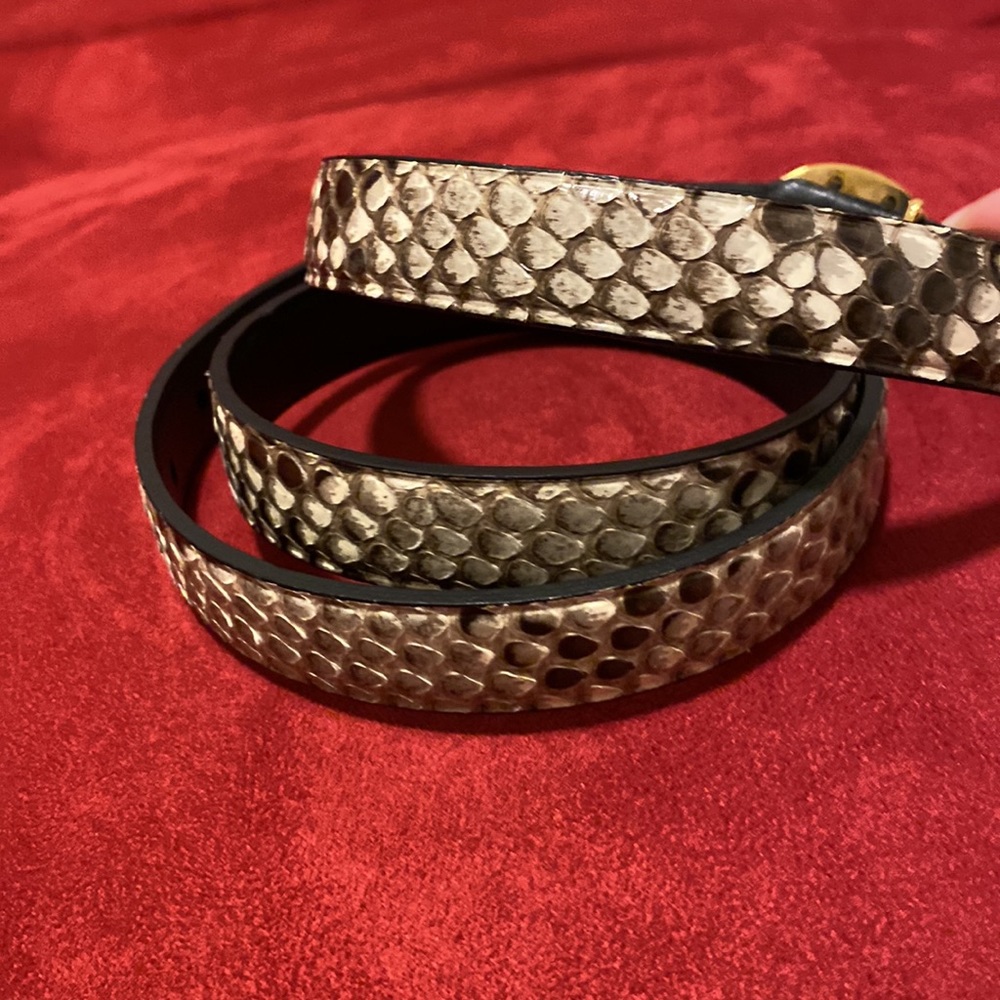 Moncler Python Belt- Reversible Black Leather - image 2